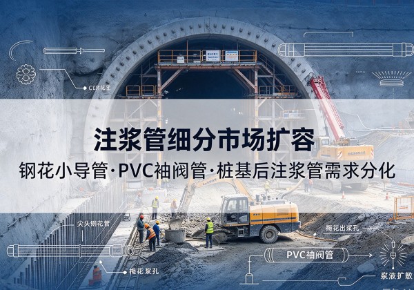 门源注浆管细分市场扩容，隧道钢花小导管、PVC 袖阀管、桩基后注浆管需求分化